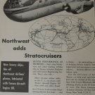 Texaco / Northwest Airlines Boeing 377 Stratocruiser ad