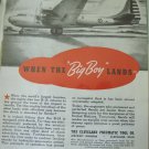 1940s Cleveland Pneumatic Tool / Aerols / Douglas XB-19 bomber ad