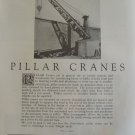 1920s Industrial Works Bay City Michigan Pillar Cranes ad