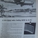 1940s WWII INCO International Nickel / Boeing B-29  Superfortress ad
