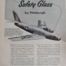 1950s Pittsburgh Plate Glass PPG / North American F-86 Sabre jet fighter ad