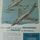 Westinghouse jet engines / McDonnell XF-88 Voodoo / Lockheed XF-90 ad