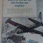 AllisonJ33 jet engine / Lockheed F-80 Shooting Star ad