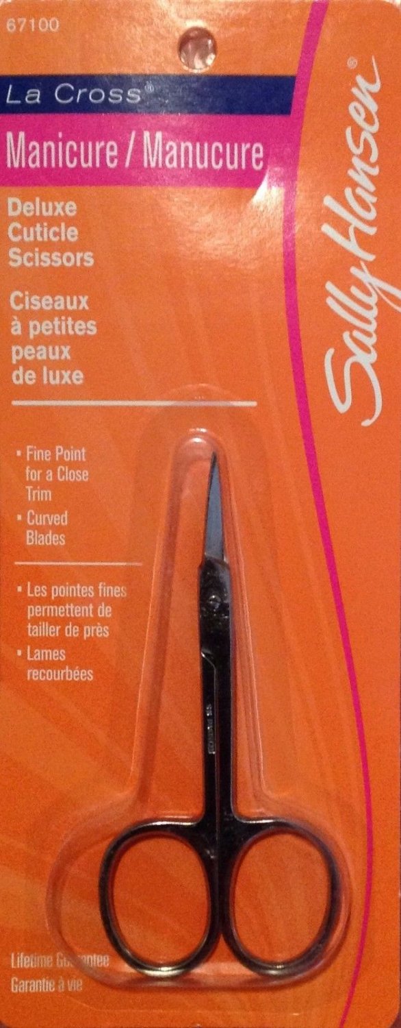 SALLY HANSEN La Cross Manicure Deluxe Cuticle Nail Scissors Fine Point - 67100