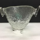 Vtg Mid Century Modern Brutalist Scandinavian Glass Bowl Wirkkala Era Humppila?
