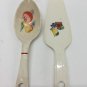Vtg Homer Lauglin Cake Server And Spoon Pears Apples