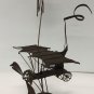 Vtg Steampunk Brutalist Burning Man Airplane Mad Max Sculpture Metal Brass