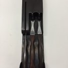 Vtg Cutco Knife Carving Set In Bakelite Holder 1023 1027 Tiger Stripe Handles