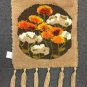 Vtg 1981 Sunset Designs Latch Hook Yarn Tapestry 8660 Thistles Retro