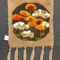 Vtg 1981 Sunset Designs Latch Hook Yarn Tapestry 8660 Thistles Retro