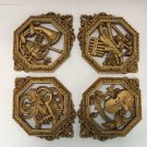 Vtg Homco Hollywood Regency Wall Hangings Musical Instruments Circa 1976 Syroco