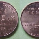 Goldfield NV The Den / W. A. Schabel 2 1/2c replica brothel token