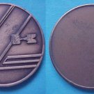 stylish Kawaski motorcycle medal, undated