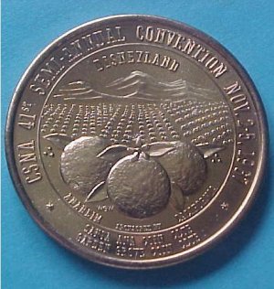 California State Numismatic Association CSNA Fall 1967 medal - Orange County