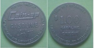 Baldwin Park CA Coin-Op Gasoline $1.00 token