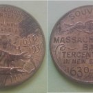 Massachusetts Bay MA Tercentenary 1930 medal fish pilgrim