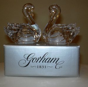 GORHAM SWAN SALT & PEPPER SHAKERS