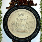 FRENCH INSPIRED WALL PLAQUE LADY WITH WHEAT FRENCH INSPIRED WALL PLAQUE LADY WITH WHEAT