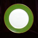 C.H. FIELD HAVILAND LIMOGES OLIVE GREEN LUNCHEON PLATE