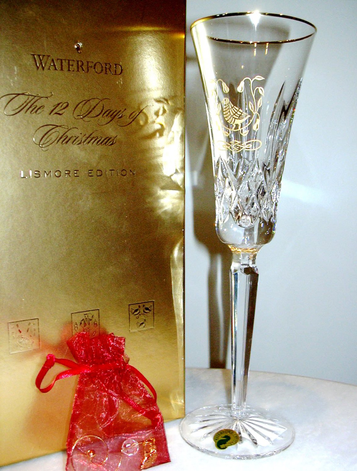 Waterford Lismore Gold 12 Days of Christmas Partridge Flute