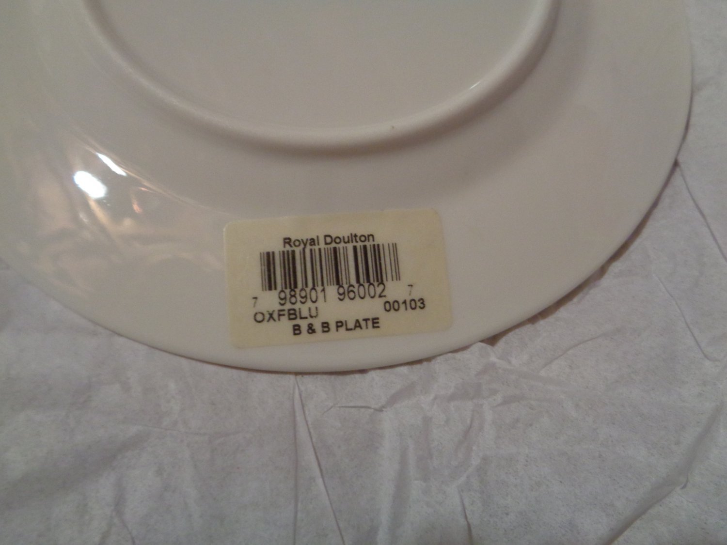 ROYAL DOULTON OXFORD BLUE BREAD & BUTTER PLATE