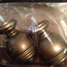 Curtain Rod Wood Finial Pair Cambria Urn Gold