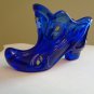 Fenton Art Glass Cobalt Blue Slipper Signed