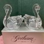Gorham Crystal Swan Salt & Pepper Shakers