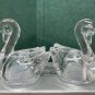 Gorham Crystal Swan Salt & Pepper Shakers