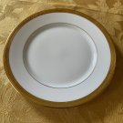 FABERGE GOLD AND WHITE SALAD PLATE FROM LIMOGES FRANCE *NEW* FABERGE GOLD AND WHITE SALAD PLATE FROM LIMOGES FRANCE *NEW*
