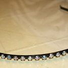 9 Pieces Rhinestone Headband AB Crystal Stones on Black Headband