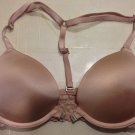 VICTORIA'S SECRET Pink Padded Push Up Bra 32A Front Close Rhinestones & Lace