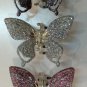 4 - 24 pcs Glitter Butterfly Hair Claw Clip Dance Skating Cheer Hair Accessory