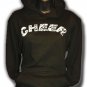 Hoodie Pullover Black Sweats Sweatshirt Zebra Cheer Print free shipping