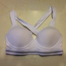 Sports Bra Top Criss Cross Back 32 Elastic Band White