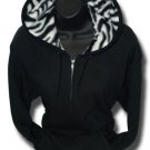 Zebra Lined Hoodie full zip Sweats Sweatshirts YXL - 3XL Zebra free shipping