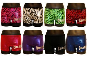 Spanks Hipsters Spankies Booty shorts hot shorts Zebra & Holographic Cheer Print