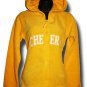 Cheer Hoodie Fleece Full Zip Up Yellow Gold Small