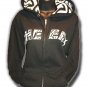 Zebra Lined Hoodie full zip Sweats Sweatshirts YXL - 3XL Zebra Cheer Print