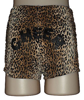 Youth Large Cheetah Cheer Shorts Spanks Hipsters Spankies Booty Shorts Hot Short