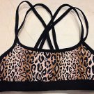 New Victoria's Secret Love Pink Yoga Sports Bra Animal Print CrossbackXS Cheetah