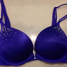 VICTORIA'S SECRET Very Sexy Padded Push Up Bra 32A Purple Rhinestones