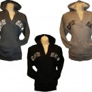 Hoodie Pullover V-Neck Sweats Sweatshirt Asst Colors Zebra Cheer Print
