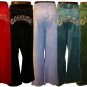 Velour Pants Zebra Rhinestone Cheer Print Asst Colors & Sizes free shipping