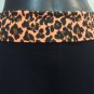Yoga Pants Orange Cheetah Print Waistband Hipsters Spankies Booty