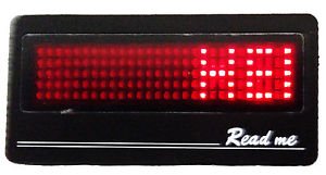 Programmable Scrolling Red LED 6 Message Display Name Badge Tag