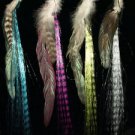 22 pieces Grizzly Feather look Hair Extensions Strand w/clip