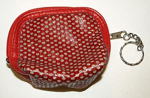 Red With Silver Glitter Coin Purse Wallet
