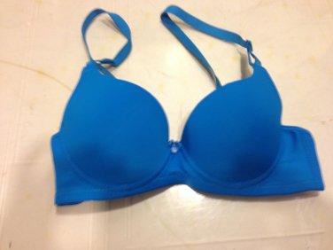 Add A Cup Size Push Up Padded Bra 30A Blue