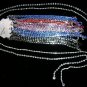 12 Pieces Large Silver Rhinestone Belt Necklace Bracelet New